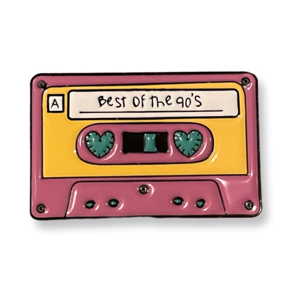 best of the 90s cassette pin